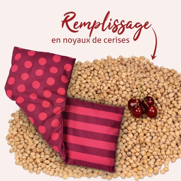 Bouillotte Micro Onde Noyaux de Cerises 2