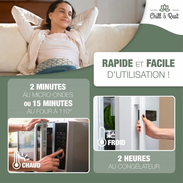 Bouillotte Micro Onde Verte Foncée 3