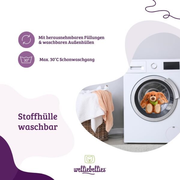 Peluche Bouillotte Lapin Marron Allongé pour Micro-onde 11