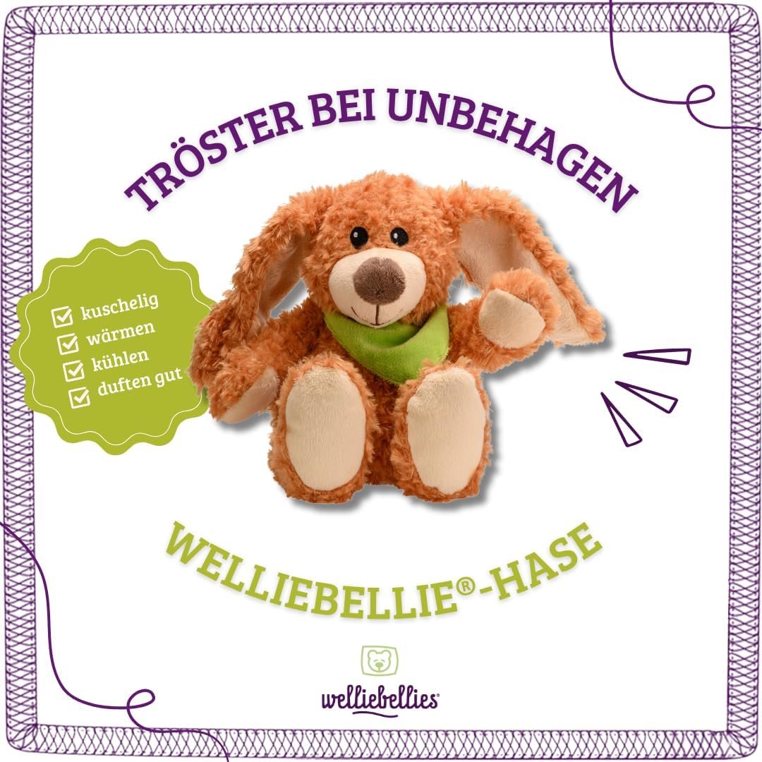 Peluche Bouillotte Lapin Marron Allongé pour Micro-onde