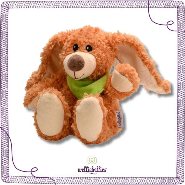 Peluche Bouillotte Lapin Marron Allongé pour Micro-onde 3