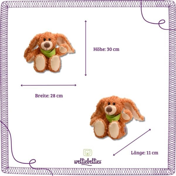 Peluche Bouillotte Lapin Marron Allongé pour Micro-onde 8